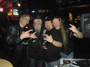 Wm. Scott Deaver with Rusty and the origins of the ODC, Skot and Rob of Six Past Hell. This is now infamously known as the "hissing cat" photo.