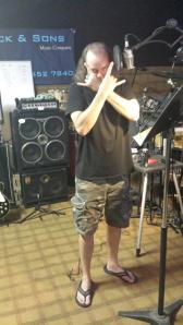 Rob Lowe in the studio for Gathered in Darkness